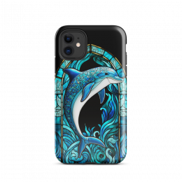 Stained Glass Dolphin Tough Case for iPhone®