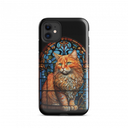 Stained Glass Orange Cat on Tough Case for iPhone®