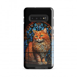 Stained Glass Orange Cat on Tough case for Samsung®