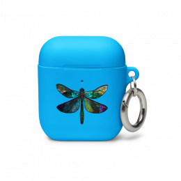 Stained Glass Dragonfly on Rubber Case for AirPods®